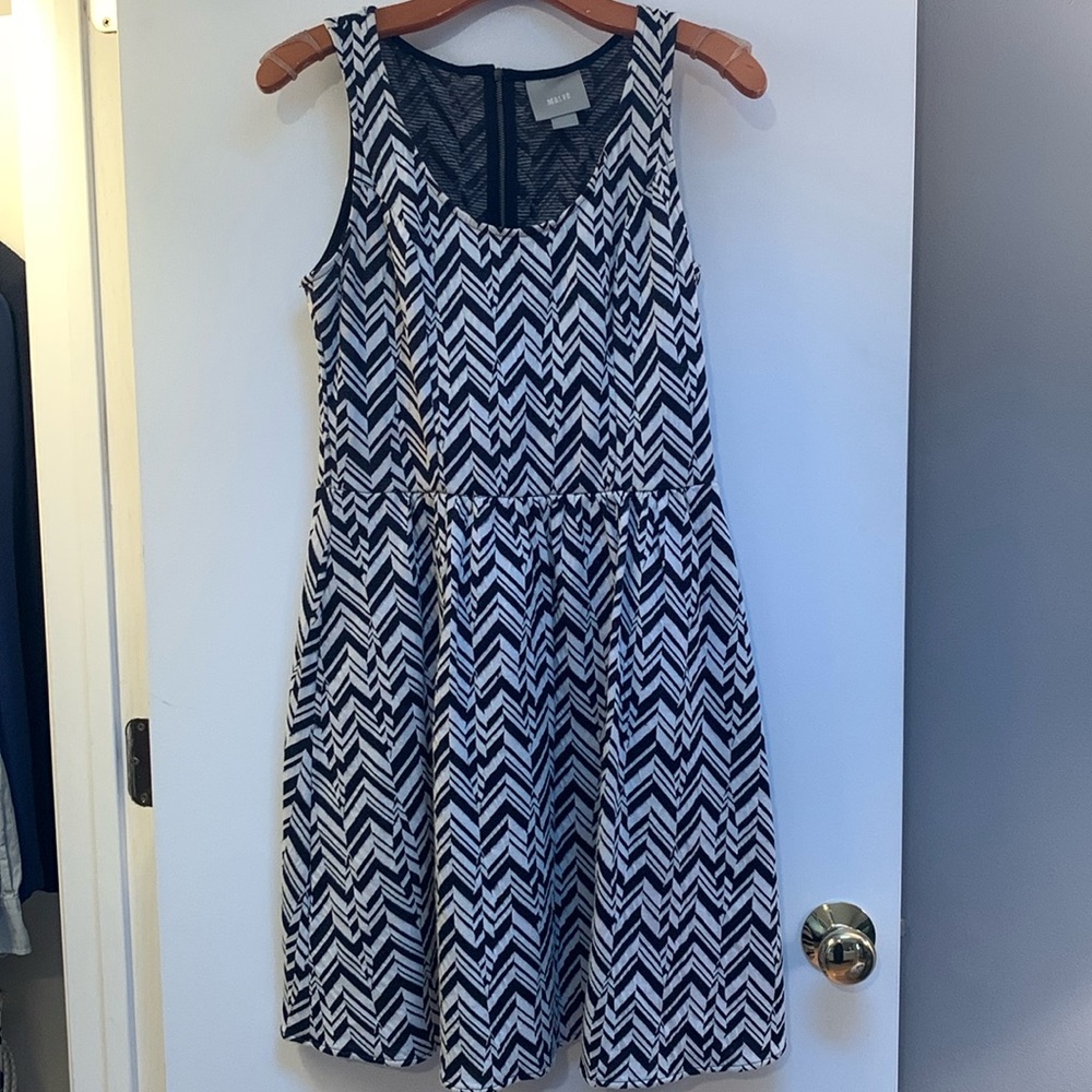 anthro Maeve shift/A-line chevron dress